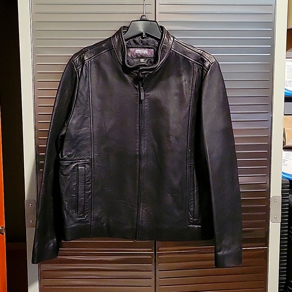 Kenneth Cole Reaction Men's L 100% Leather Jacket! - Picture 1 of 6
